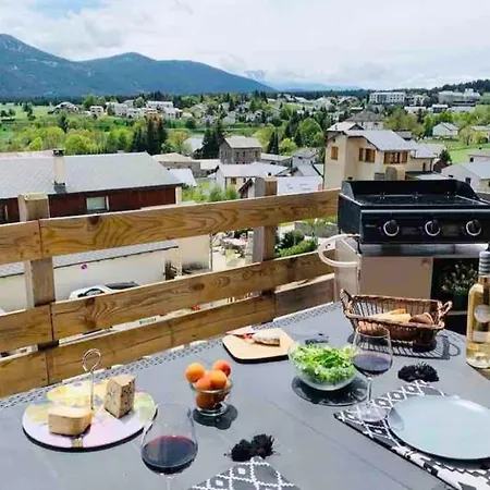 Duplex, 110m2, 7 Minutes Des Pistes, 8 Couchages, Belle Vue Sur Les Montagnes, Cheminee Apartment