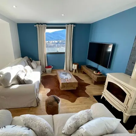Duplex, 110m2, 7 Minutes Des Pistes, 8 Couchages, Belle Vue Sur Les Montagnes, Cheminee